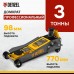 Домкрат гидравлический подкатной DENZEL 2/3 т, 98-770 мм, быстрый подъем, низ. подхват, проф, SUV