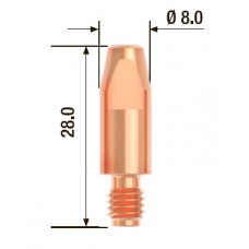 Контактный наконечник M6х28 мм ECU D=0.9 мм (25 шт.) FUBAG FB.CTM6.28-09