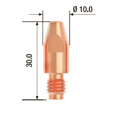 Контактный наконечник M8х30 мм ECU D=0.8 мм  (25 шт.) FUBAG FB.CTM8.30-08