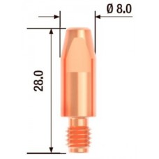 Контактный наконечник M6х28 мм ECU D=0.6 мм (25 шт.) FUBAG FB.CTM6.28-06