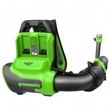 Воздуходувка ранцевая Greenworks 40V (281 км/ч) бесщеточная аккумуляторная с 5 Ач АКБ и ЗУ