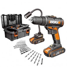 Набор: Дрель-шуруповерт WORX WX101 20V 30Нм аккумуляторная + Гибкий фонарь WORX WX028 20V 300лм аккумуляторный