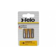 Бита Felo крестовая (PZ 1/PZ 2/PZ 3X25), 3 шт в блистере 02193216