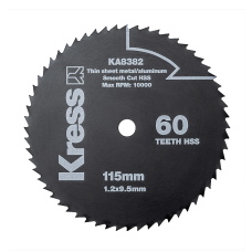 Диск по металлу и алюминию KRESS 60T HSS 115х1,2х9,5 мм