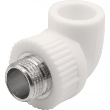 Угольник THERMOLIGHT комбинированный PP-R НР 20х1/2" белый (20/120)