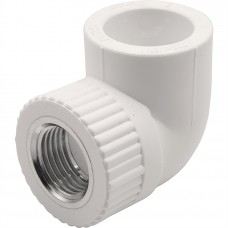 Угольник THERMOLIGHT комбинированный PP-R ВР 25х1/2" белый (20/160)