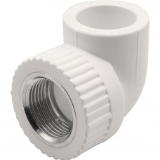 Угольник THERMOLIGHT комбинированный PP-R ВР 25х3/4" белый (20/120)