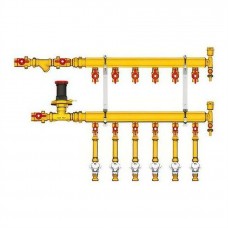 Узел коллекторный Giacomini отопления этажный, подключение тип B3 (D2) 3/4" x 1/2" / 4, GE553Y344