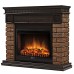 Портал Firelight Bricks Wood 25 камень коричневый, шпон темный дуб