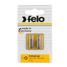 Бита Felo Industrial Torx (10X25), 2 шт в блистере 02610036