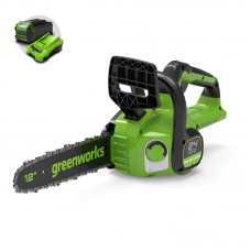 Цепная пила аккумуляторная GreenWorks GD24CS30, 24V (30 см) бесщеточная, c АКБ 2 АЧ и ЗУ