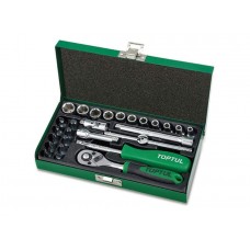 Набор головок 1/4" 4,5-13мм 27предм. 6гр. TOPTUL (GCAD2701)