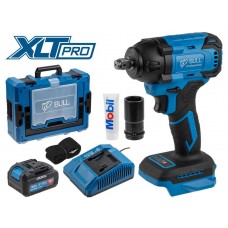 Аккум. ударный гайковерт BULL SC 1804 Xcase XLTpro БЕСЩЕТ., 18 В, 400 Н*м, 1/2", 1х4 А*ч, з/у 4 А
(вес 2.0 кг)