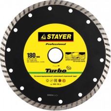 STAYER Ø 180х22.2 мм, алмазный, сегментный, круг отрезной для УШМ TURBO-Pro 3662-180_z01 Professional