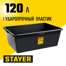 STAYER 120 л, ударопрочный пластик, таз строительный прямоугольный 06099-120_z01