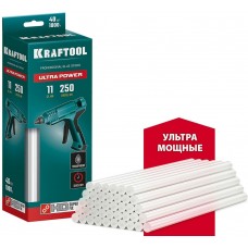 KRAFTOOL 40 шт., 1 кг, 11 x 250 мм (11-12 мм), прозрачные, ультрамощные клеевые стержни 06848-40