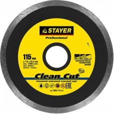 STAYER Ø 115х22.2 мм, алмазный, сплошной, круг отрезной для УШМ CERAMO 3664-115_z01 Professional