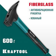 KRAFTOOL 600 г, молоток кровельщика с фиберглассовой рукояткой Fiberglass 20182