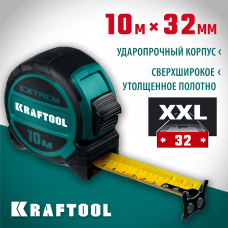 KRAFTOOL Extrem 10м х 32мм, Рулетка со сверхшироким полотном (34127-10)