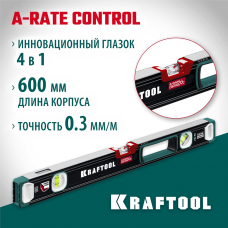 KRAFTOOL  A-Rate Control 600 мм, Сверхпрочный уровень (34986-60)