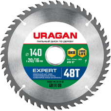 URAGAN Expert 140х20/16мм 48Т, диск пильный по дереву