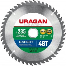 URAGAN Expert 235 х 32/30мм 48Т, диск пильный по дереву