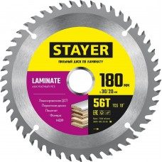 STAYER LAMINATE 180 x 30/20мм 56Т, диск пильный по ламинату, аккуратный рез