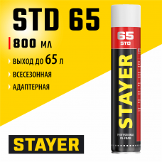 STAYER  STD 65, 750 мл, адаптерная, выход до 65 л,  монтажная пена, Professional (41134)