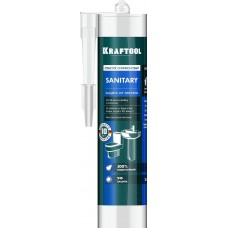 KRAFTOOL Sanitary 300 мл белый, санитарный силиконовый герметик (41255-0)