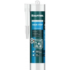 KRAFTOOL  KRAFTSeal GX107 "AQUA STOP", 300 мл, черный, стекольный силиконовый герметик (41256-4)