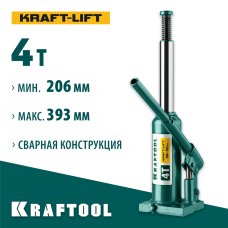 KRAFTOOL 4 т, 206-393 мм, домкрат гидравлический бутылочный сварной Kraft-Lift 43462-4_z01