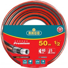 Raco Ø 1/2" x 50 м, 40 атм., 5-ти слойный, армированный, шланг поливочный PREMIUM 40300-1/2-50_z01