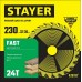 STAYER FAST 230 x 32/30мм 24Т, диск пильный по дереву, быстрый рез