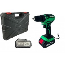 Дрель аккумуляторная бесщеточная Zitrek Greenpower 20 Pro (20В, Li-ion аккум. 2шт, ЗУ, кейс, бита) 063-4061