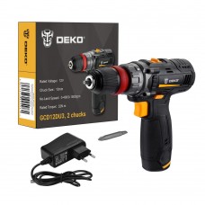 Аккумуляторная дрель-шуруповерт DEKO GCD12DU3 Li-Ion со съемным патроном,  32 Нм, 1х1.5 Ач, з/у 063-4114