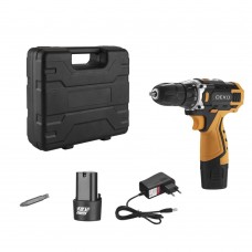 Аккумуляторная дрель-шуруповерт DEKO Banger 12V SET 3 в кейсе, 2х1.5Ач, з/у 063-4130