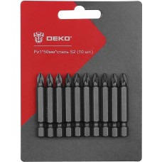 Набор профессиональных бит DEKO Pz1*50мм*сталь S2 (10 шт.) 065-0771