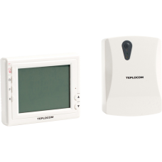 Термостат комнатный Teplocom TS-Prog-2АА/3А-RF, беспроводной, прогр, реле 250В, 3А