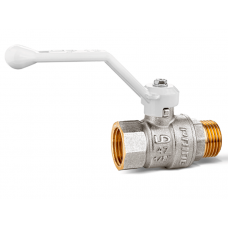 Кран шаровой латунный LD Pride 47.20.B-Н.Р (White) Ду 20 Ру 40 вн-нр, (рычаг)