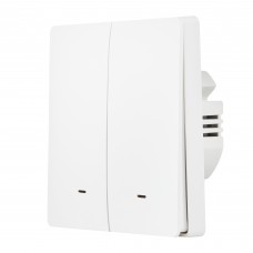 Выключатель HOMMYN настенный zigbee 2 клавиши (без нейтрали) SWZBNN02W