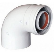 Угол коакс. NAVIEN M-F 90° d 60/100 White (белый)