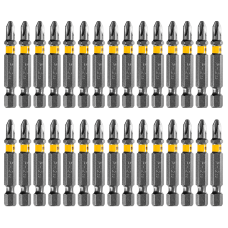 Бита DENZEL PH2х50, сталь S2, 30 шт., шестигранный профиль, пластиковая коробка, Е 6,3