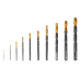 Набор сверл по металлу DENZEL 1-10 мм, HSS-Tin, Golden Tip, 10 шт
