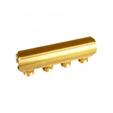 Коллектор HENCO латунный под евроконус, 1" - 10x3/4"НР