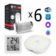 Комплект управления Royal Thermo для 6 радиаторов по Wi-Fi Smart Heat HH-01/THS30ZB, белый