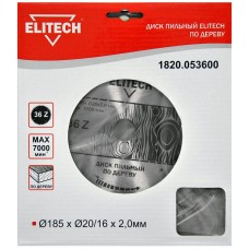 Elitech Диск пильный 185х20/16 36зуб 1820.053600