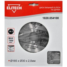 Elitech Диск пильный 185х30 36зуб 1820.054100