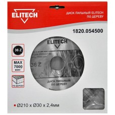 Elitech Диск пильный 210х30 36зуб 1820.054500