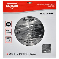 Elitech Диск пильный 305х30 48зуб 1820.054600