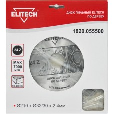 Elitech Диск пильный 210х32/30 24зуб 1820.055500